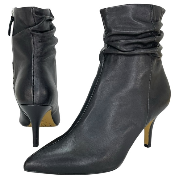 Bella Vita Danielle Black Leather Womens Booties Size 9M - Picture 10 of 13